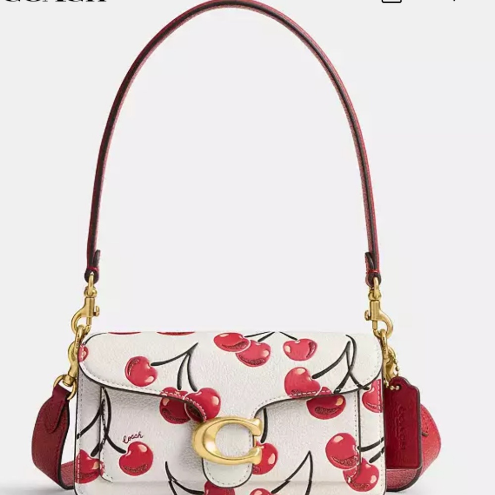 Authentic Coach Shoulder Cherry 🍒 Tabby